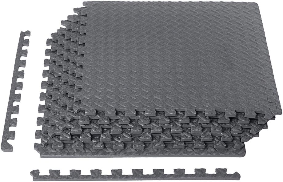 grey exercise mat