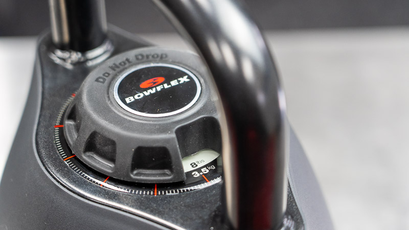 Up close of the quick select dial and the skinny handle.