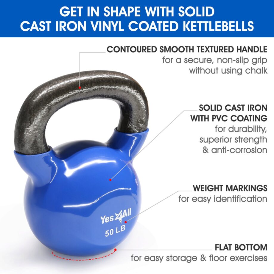 Yes4All Vinyl Coated Kettlebells