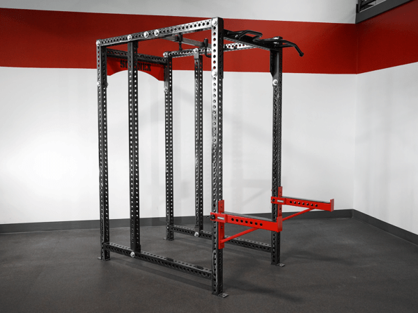 Half rack with online safety bars