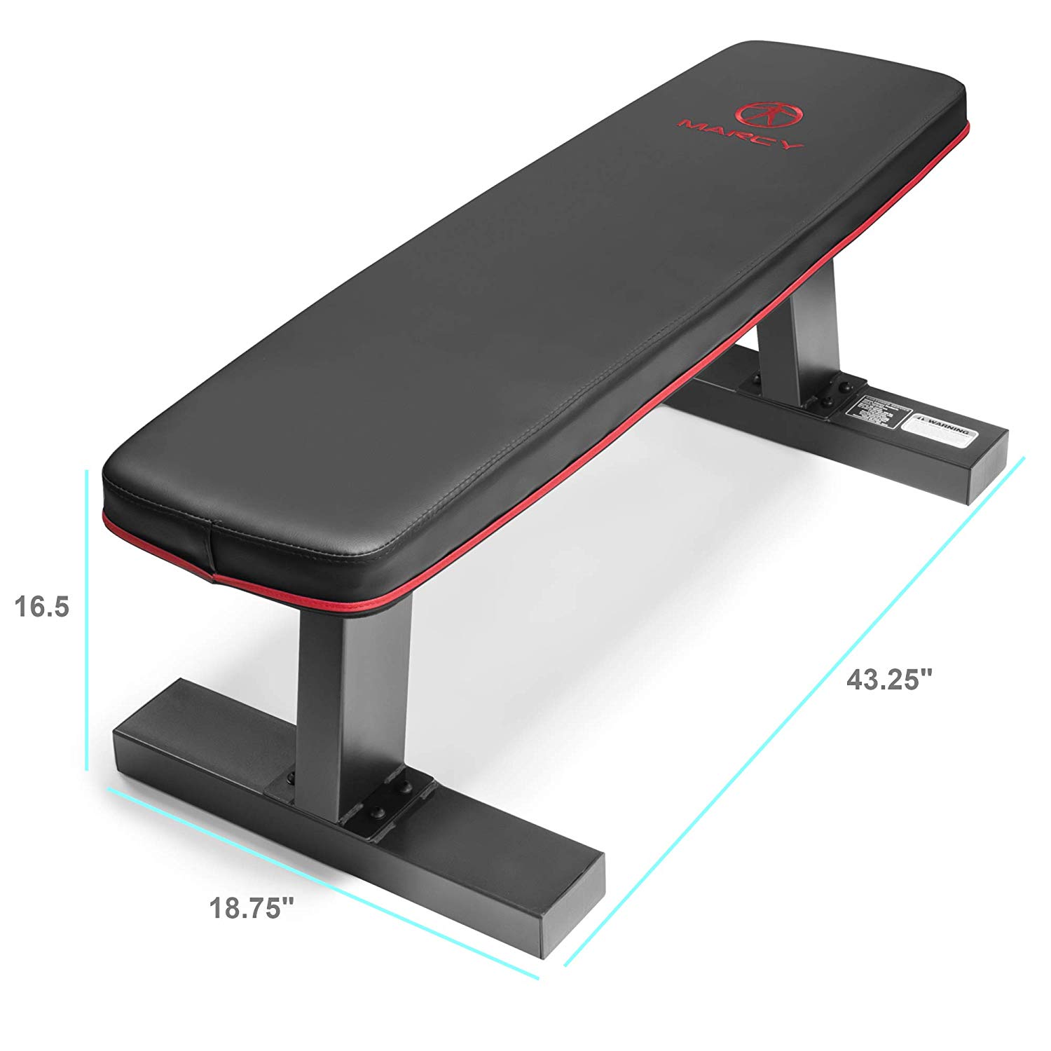 Marcy deluxe versatile flat bench workout utility bench with steel frame sale