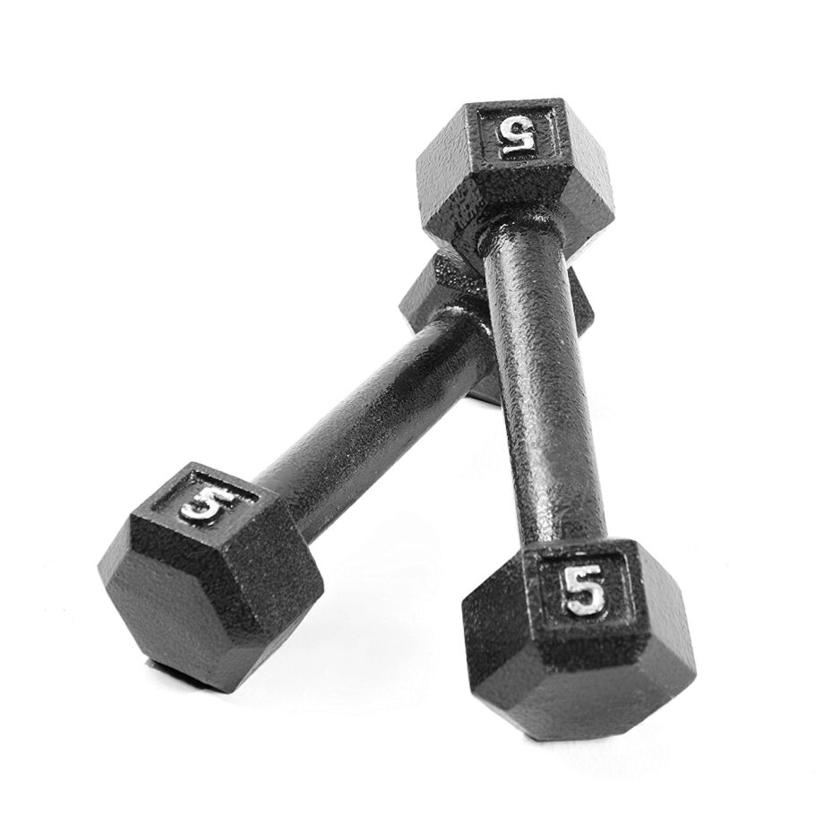 CAP Cast Iron Hex Dumbbells