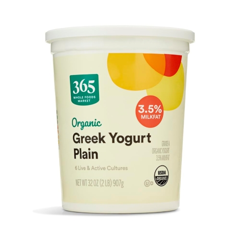 365 by Whole Foods Market Organic Greek Yogurt, 3.5% milkfat