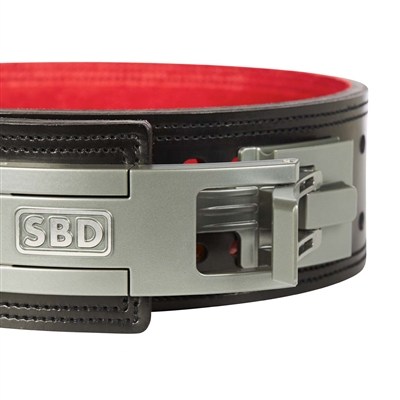 SBD Japan Power Lifting Belt Size M Black Leather New Design Buckle Lever  Red