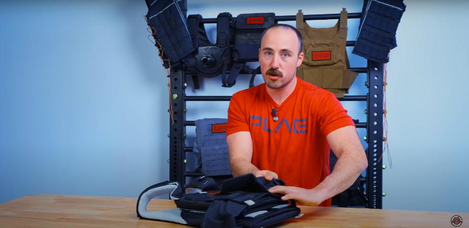 Man adjusting the 5.11 TacTec Plate Carrier review