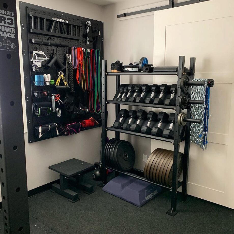 Home gym organization for clean and safe workouts