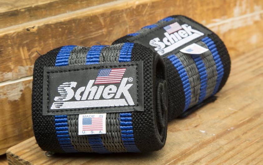 Schiek Blue Line Wrist Wraps