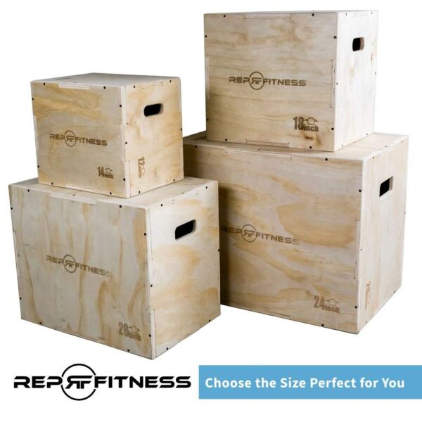 3-in-1 Wood Plyo Boxes, REP Fitness