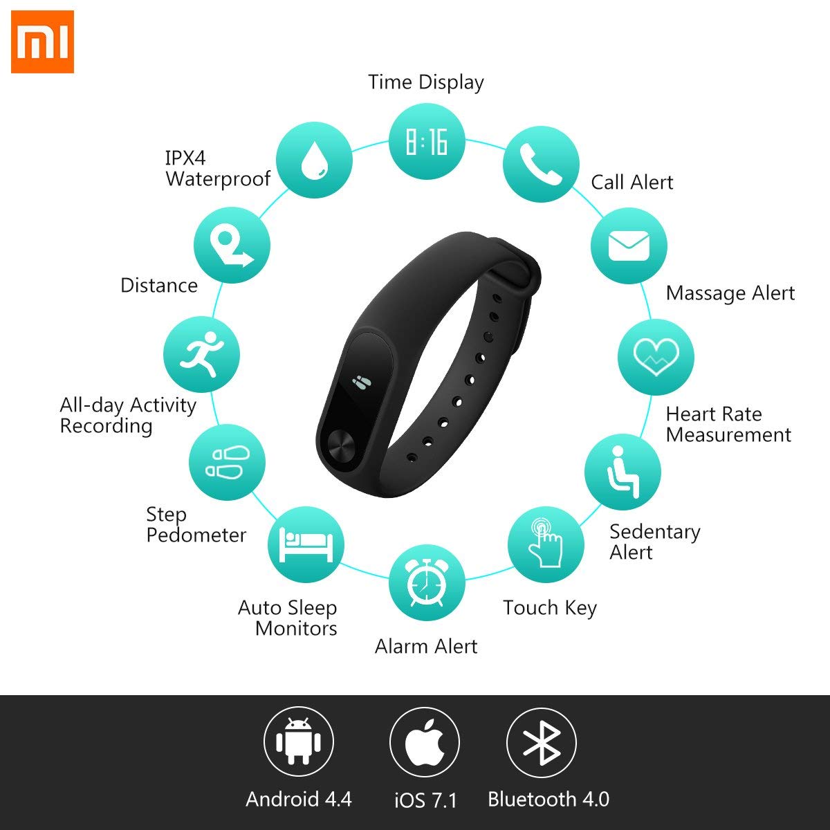 Mi band 2 function sale