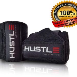 Hustle Lifting Straps Gym Wrist Wraps - The Best 24 Cotton Wrist