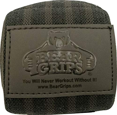 Bear Grips Gray Series White Wrist Wraps Extra Strength Support Brace for Workou