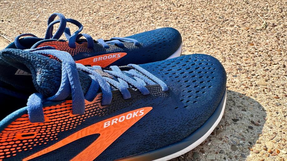 Brooks Ghost 16 running shoes in blue and orange