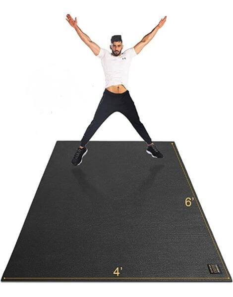 Gorilla Mats Premium Large Exercise Mat – 7' x 5' x 6mm Ultra Durable,  Non-Slip, Workout Mat for Instant Home Gym Flooring – Works Great on Any  Floor Type or Carpet –