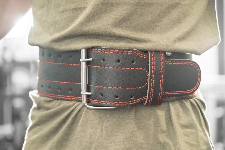 REP 4-Inch Black Leather Lifting Belt