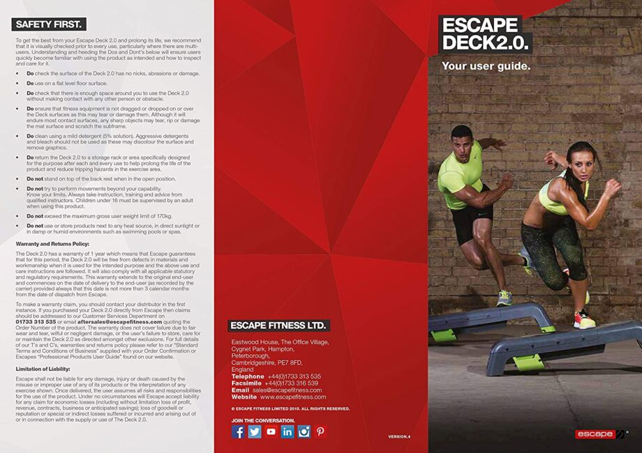 Escape Fitness Deck 2.0