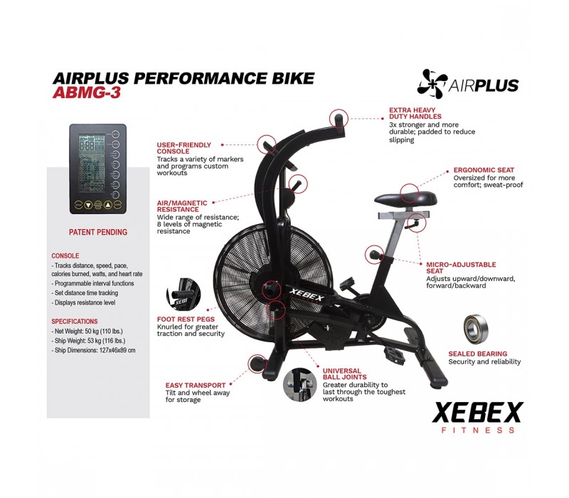 Xebex AirPlus Performance Air Bike