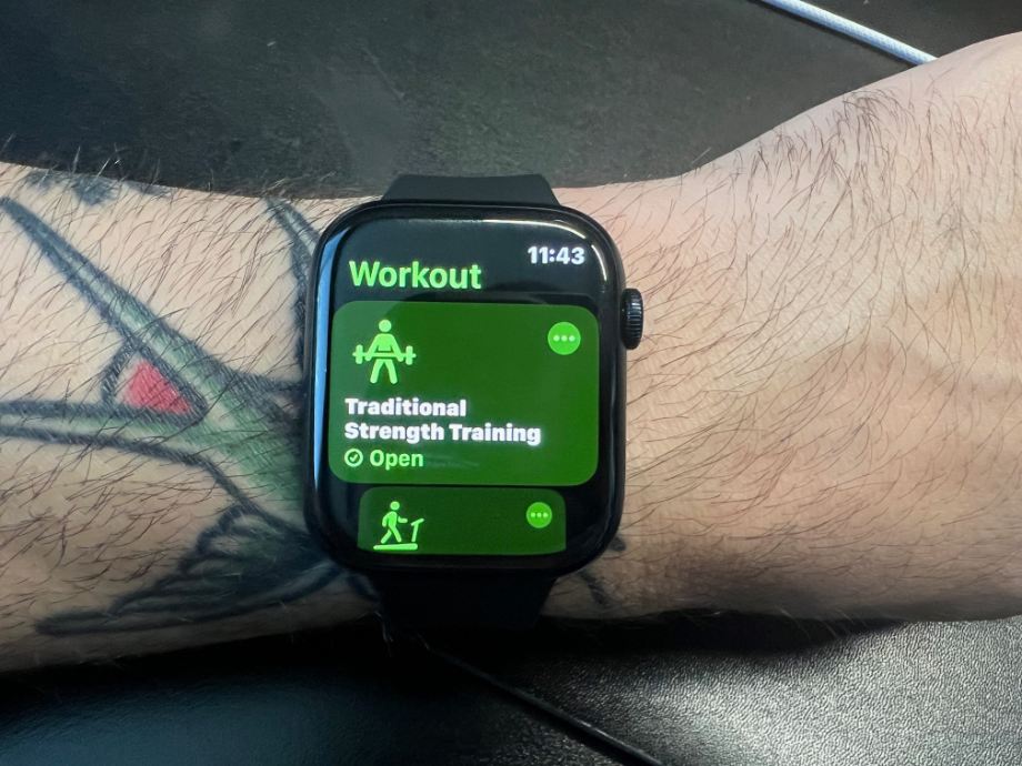 Fitness tracker on an Apple Watch