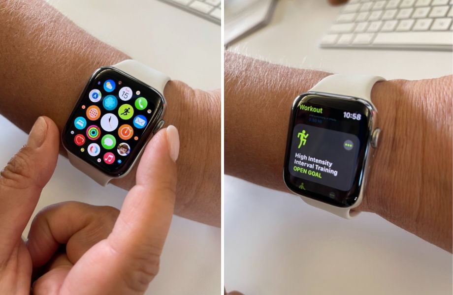 Apple Watch view of apps on small screen