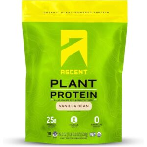 A bag of Ascent Plant Protein Powder.