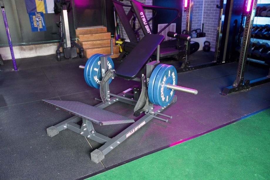 A Bells of Steel Hip Thrust Machine in a gym