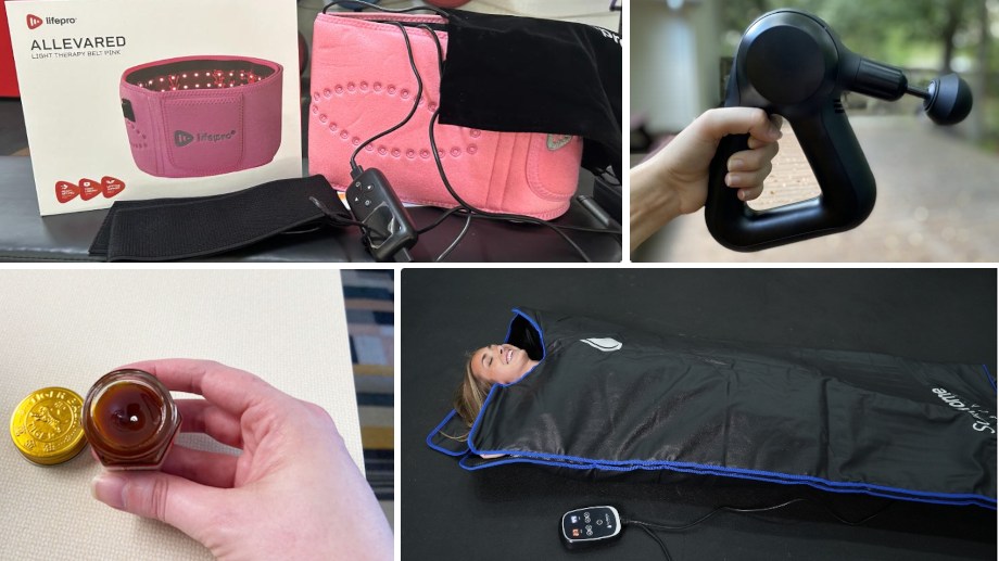 A collage of some of the best gifts for back pain