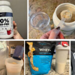 A collage showing some of the best protein powders for diabetics.