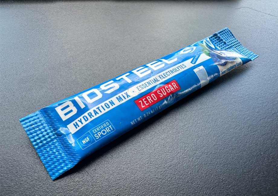 A packet of BioSteel Hydration Mix