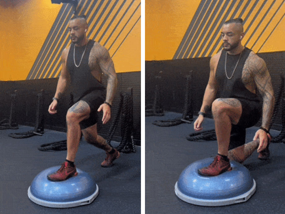 Take Your Lower-Body Workout to the Next Level With Bosu Ball Lunges 