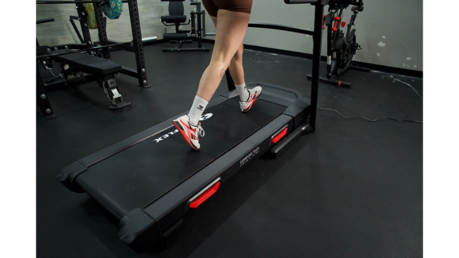 Person running on the Bowflex BXT8J treadmill