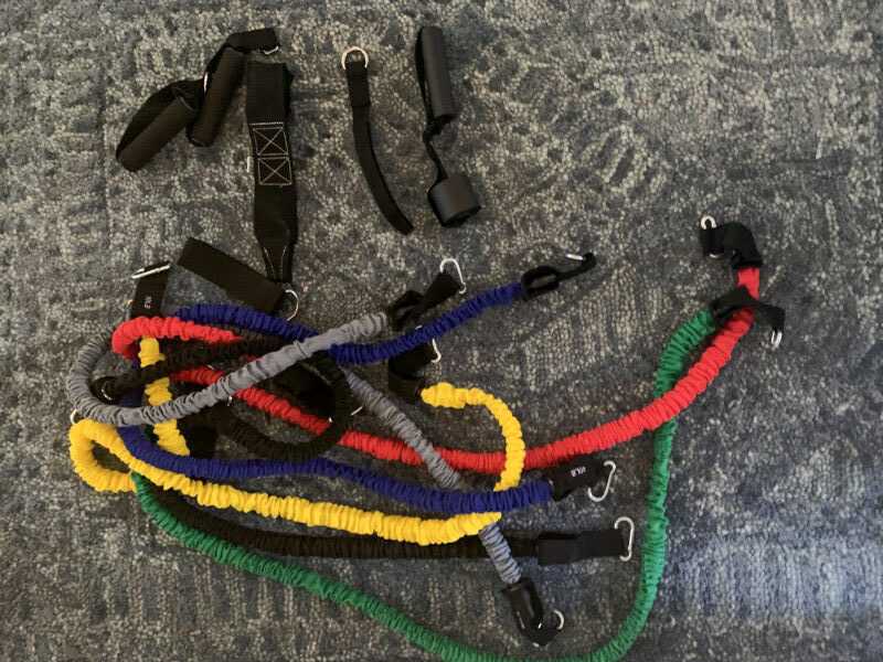 eilison resistance bands on gym floor