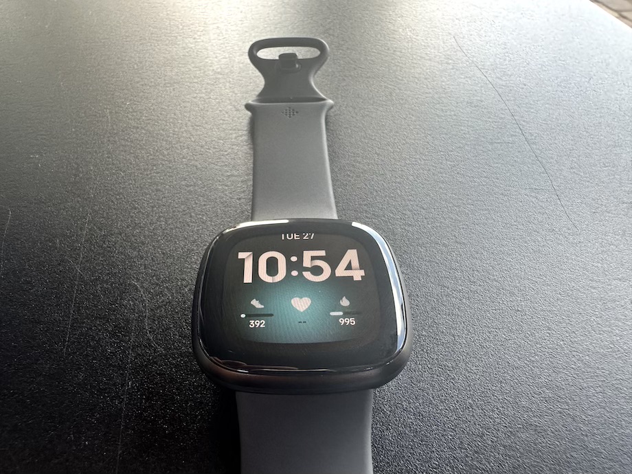 Watch face on the FitBit Versa 3.