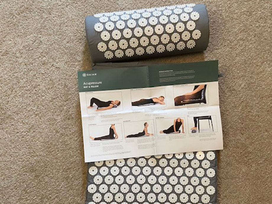 Gaiam Acupressure Mat with guidance.