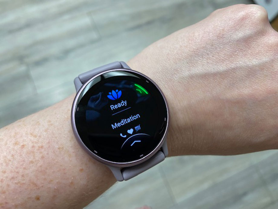 Meditation tracker on the Garmin Vivoactive 5