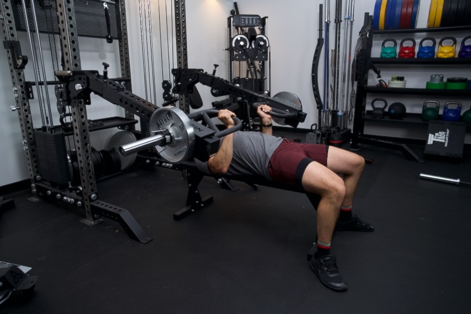 Coop bench pressing with the Griffin Adjustable Jammer Arms