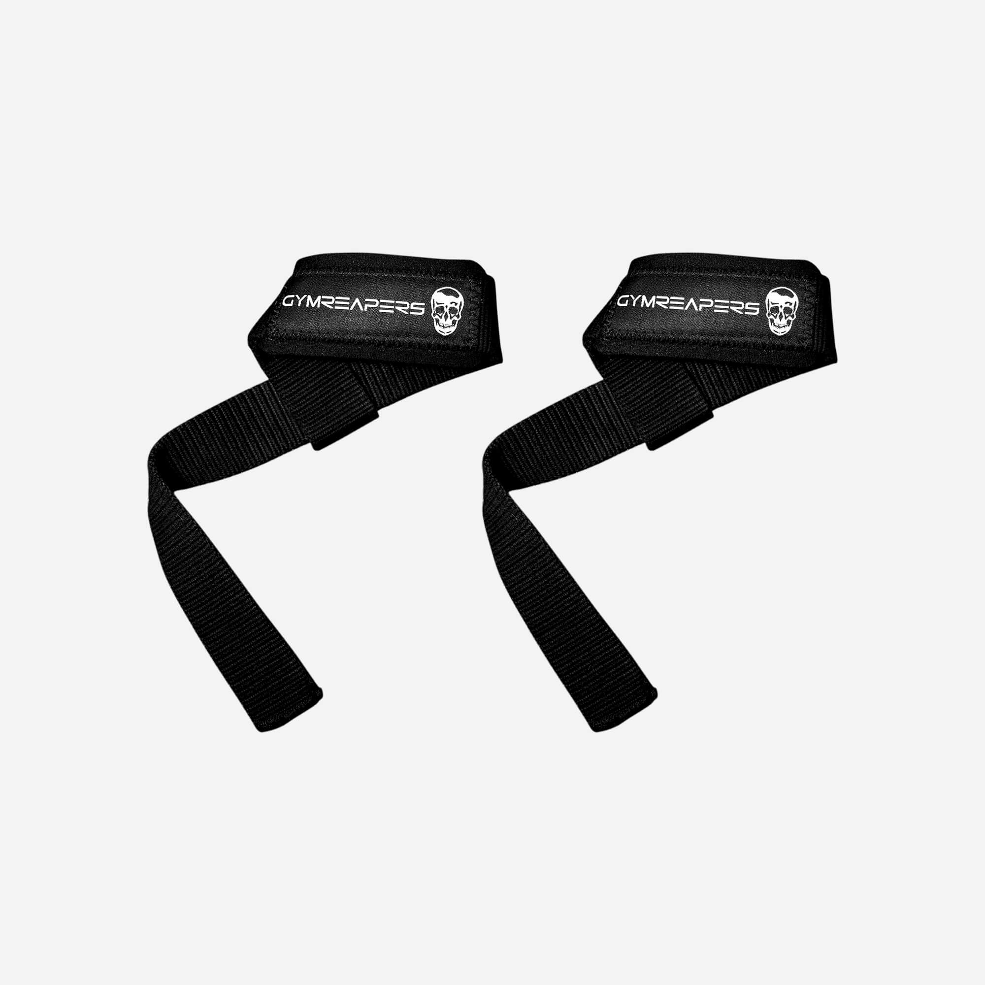 Gymshark Silicone Grip Lifting Straps - Black One Size for sale online