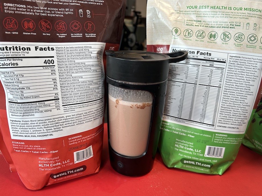 An image of HLTH Code Complete Meal meal replacement in a shaker cup