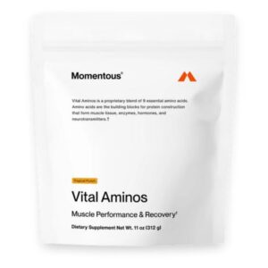 A bag of Momentous Vital Aminos