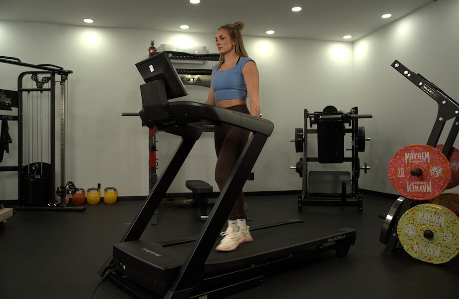 Our tester training on the NordicTrack T Series 10 Treadmill