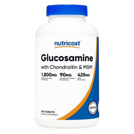 Nutricost Glucosamine + Chondroitin + MSM Tablets