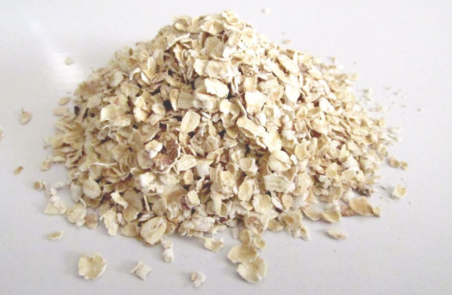 A pile of rolled oats