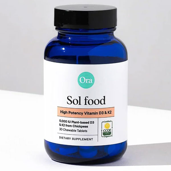 Ora Organic Sol Food High Potency Vitamin D3 + K2