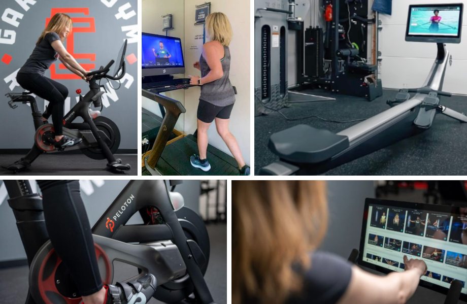 A collage of Peloton machines for Peloton Black Friday deals.