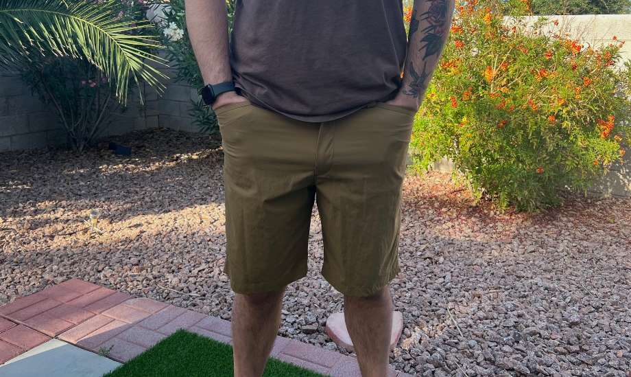 Man wearing GORUCK Simple Shorts