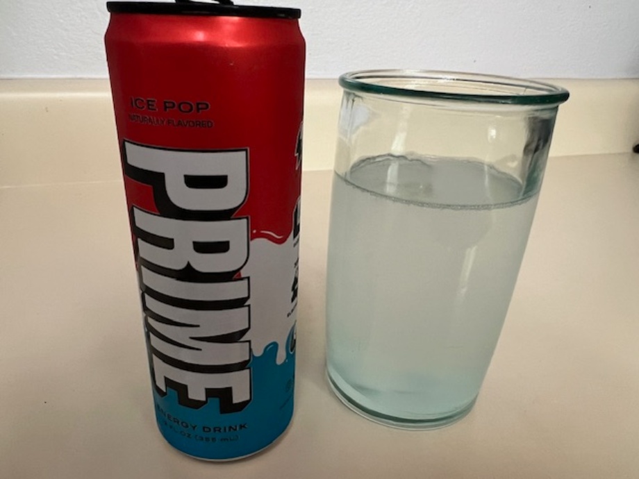 PRIME Energy Drink in a glass