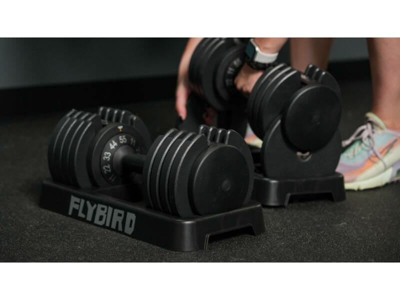 FLYBIRD Adjustable Dumbbells,15LB Sets of 2 for Home Gym Exercise &  Fitness, Fast Change Weights with Anti-Slip Metal Handle, Multiweight  Options for