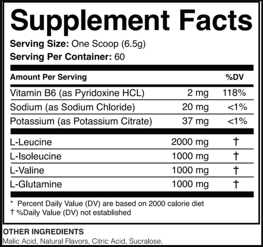 Swolverine BCAA 2:1:1 Powder