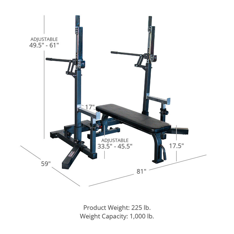 Titan Competition Bench and Squat Rack Combo