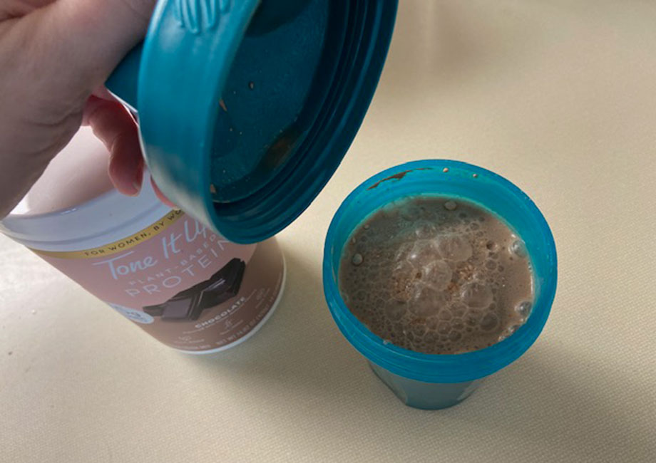 A freshly made Tone It Up Protein shake.