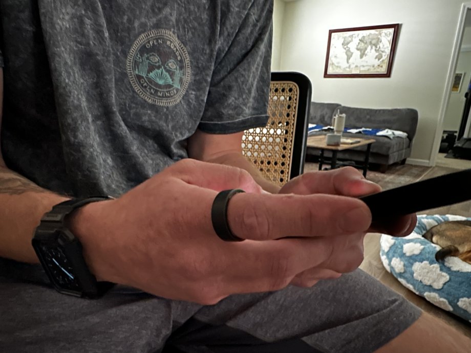 UltraHuman on somaeone's finger