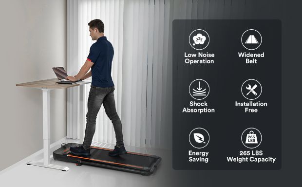 UREVO 2-in-1 Under Desk Treadmill